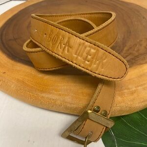 Bora Wear thick Leather Belt With Brass Buckle Sz:30